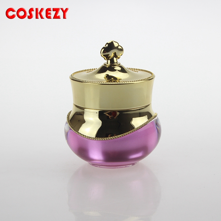Crown cream bottle cosmetic travel bottle acrylic portable mini cream lotion trial empty jar