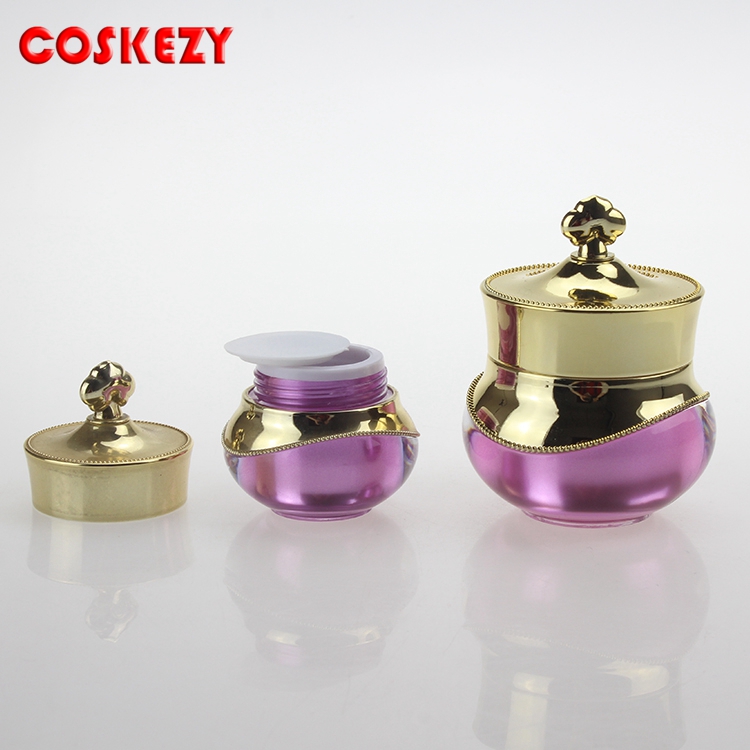 Crown cream bottle cosmetic travel bottle acrylic portable mini cream lotion trial empty jar