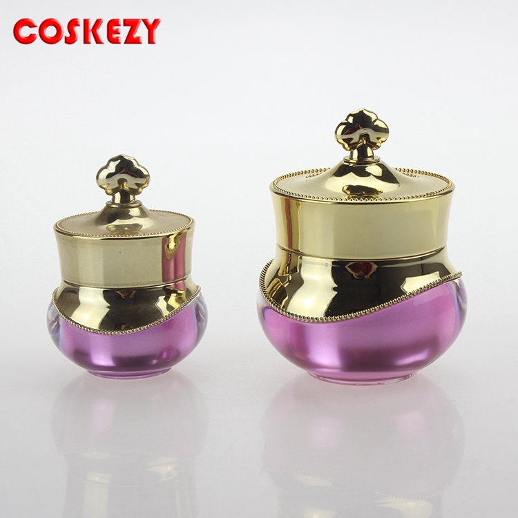 Crown cream bottle cosmetic travel bottle acrylic portable mini cream lotion trial empty jar