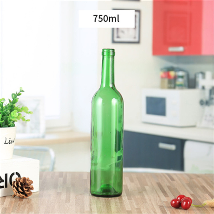 Crystal Empty Botellas de Vidrio Vino Glass Liquor Wine Bottle 500ml 750 ml