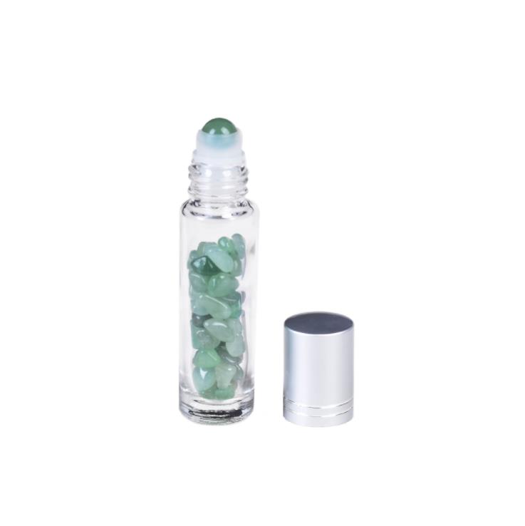 Crystal Gemstone Roll-on Glass Bottle Essential Oil Roller Top