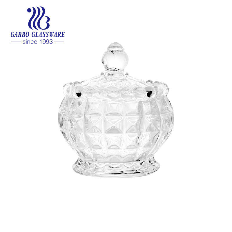 Crystal Glass Sugar Bowl, bohemia crystal bowl, unique sugar bowl mexico hot sale glassware home restaurant high quality glass