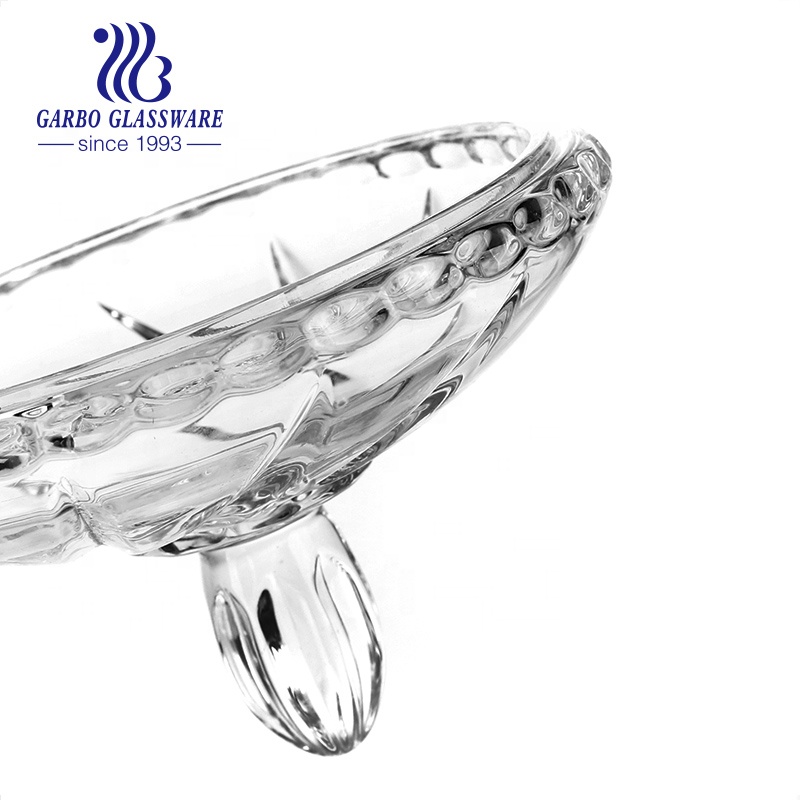 Crystal High Transparent Quality 6 inch Glass Jewelry Jar Glass Candy Jar for Dried Foods Nuts Snacks with Lid