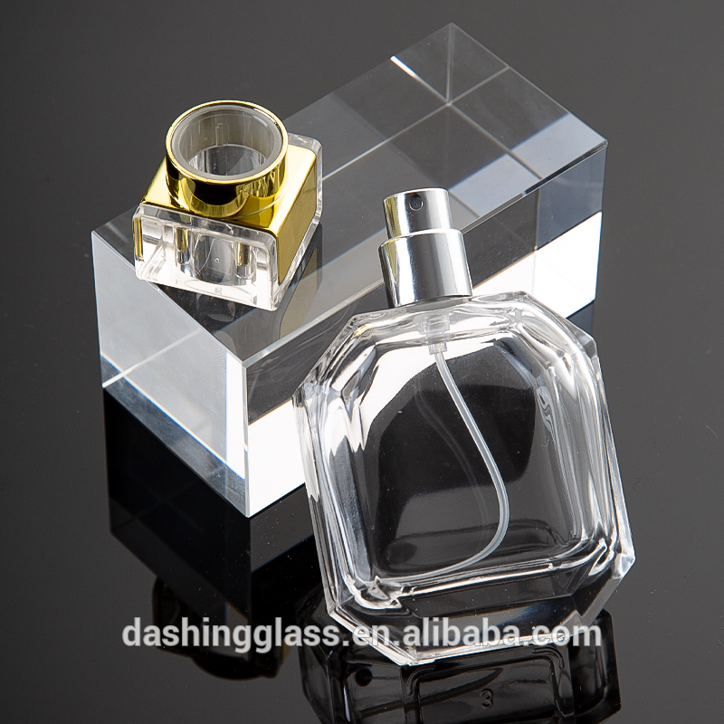 Crystal Wholesale Egyptian Empty Glass 50ml 100 ml Perfume Bottle with Cap and Box