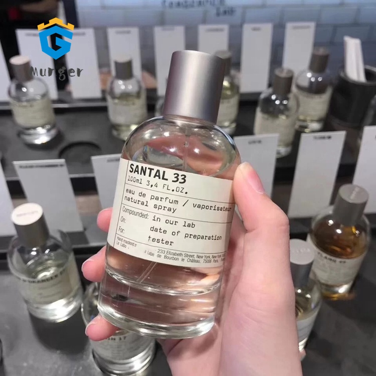Crystal glass 100ml luxury  perfume bottle with metal cover
