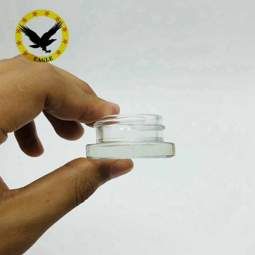 Cube square Qube shape 3ml 5ml 7ml 9ml Square Premium Glass Concentrate Jar Clear Glass jar with Child Safe Lid