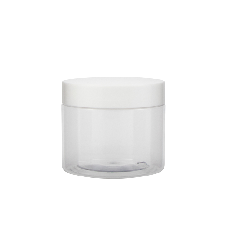 Custom 1 2 3 4 5 6 7 8 9 10 fl oz wide mouth round packaging jar round pet plastic dry food storage container for candy