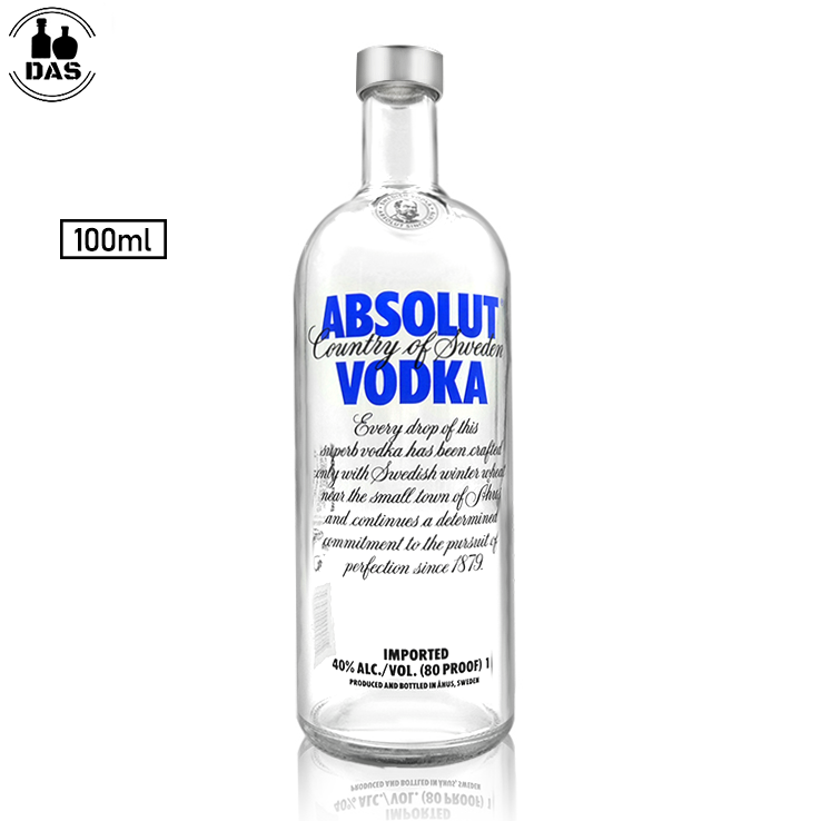 Custom 1 liter vodka glass bottle 1000ml with silver screw alum cover