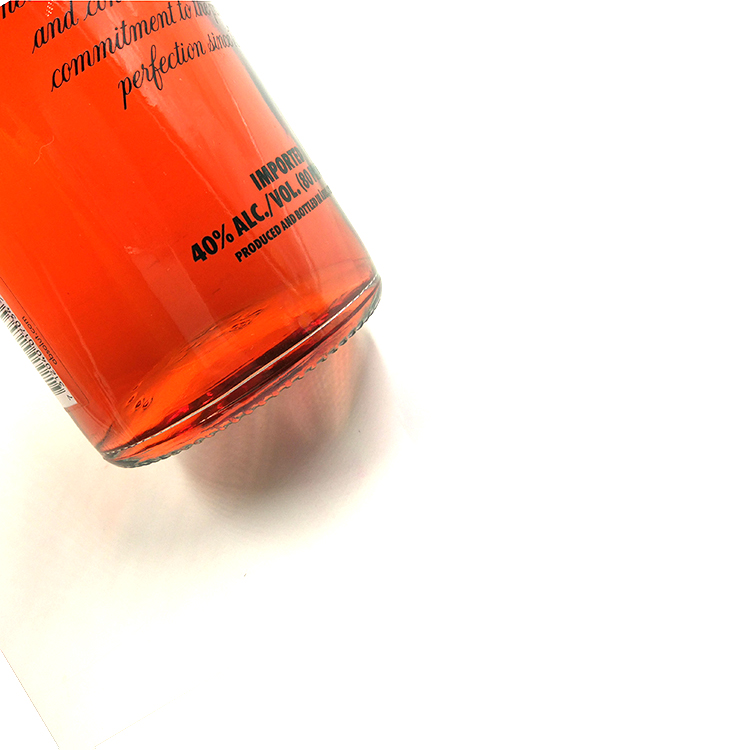 Custom 1 liter vodka glass bottle 1000ml with silver screw alum cover