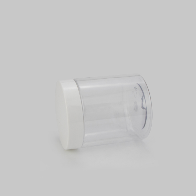 Custom 100 ml 120 ml 150 ml 200 ml transparent wide mouth cosmetic cream screw lid plastic pet jar with screw top lids