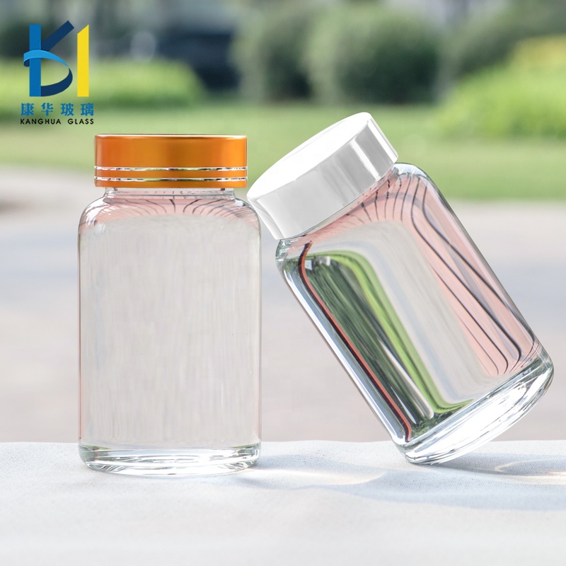 Custom 100ml Empty Borosilicate Glass Pharmaceutical Bottle Capsules Packaging Containers Vitamin Pill Capsule Bottles