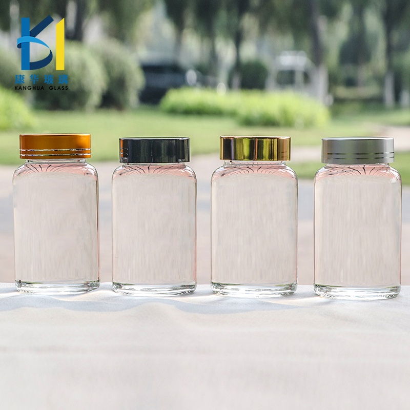 Custom 100ml Empty Borosilicate Glass Pharmaceutical Bottle Capsules Packaging Containers Vitamin Pill Capsule Bottles