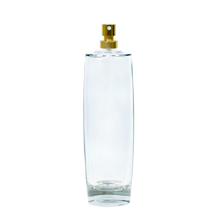 Custom 100ml OEM luxury cosmetic packaging transparent empty glass perfume bottle with pump sprayer
