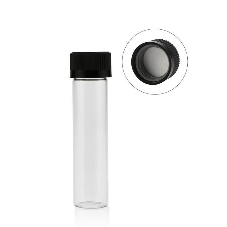 Custom 109mm clear empty CR airtight lid pre rolled cigarettes weed glass pre roll vial tubes with child resistant caps