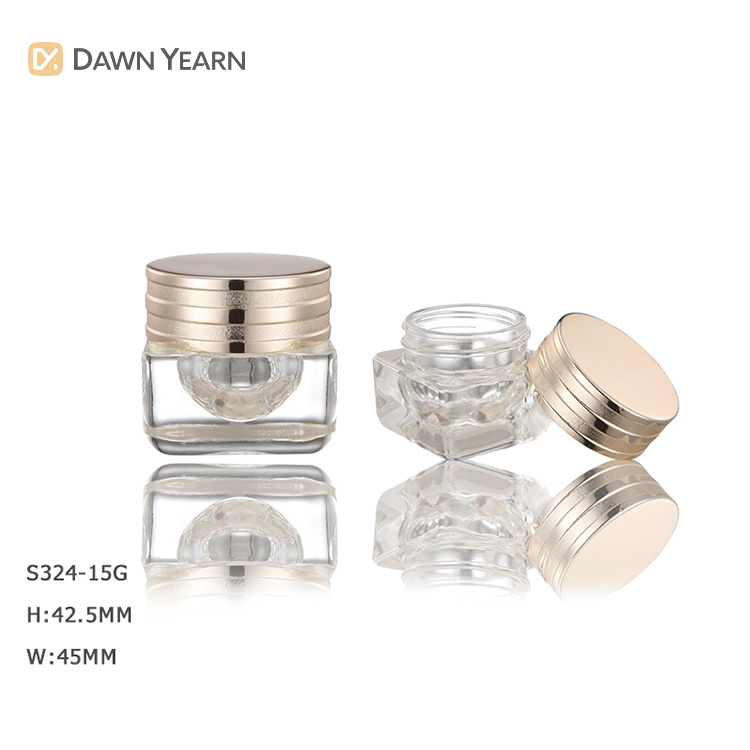 Custom 10g 20g 30g 40g 50g frosted cosmet glass skin care jars bottles lotion cream packaging cosmetic jar custom