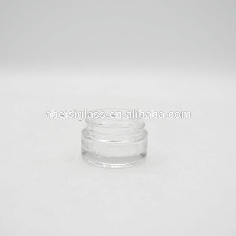 Custom 10g skin care body gel cosmetic glass jars empty eye cream clear balm lip scrub container with caps