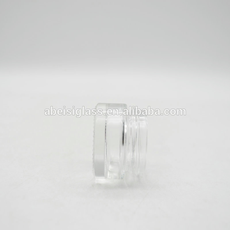 Custom 10g skin care body gel cosmetic glass jars empty eye cream clear balm lip scrub container with caps