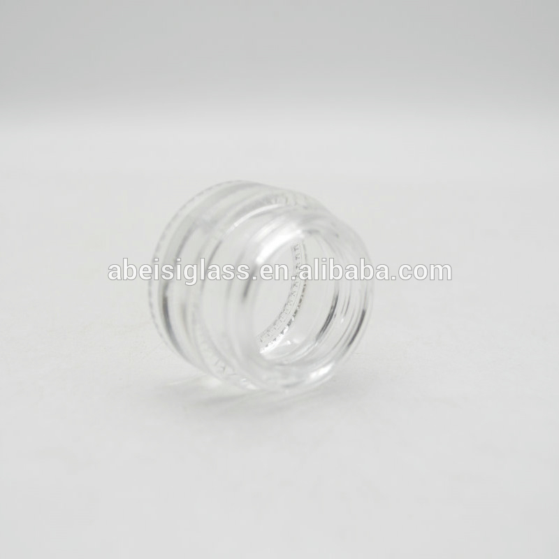 Custom 10g skin care body gel cosmetic glass jars empty eye cream clear balm lip scrub container with caps