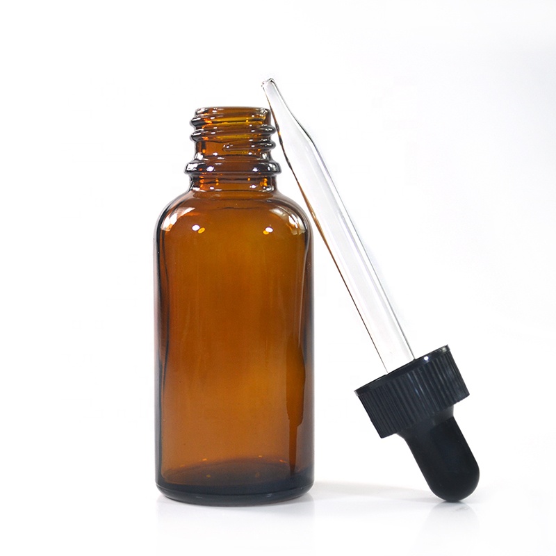 Custom 10ml 15ml 20ml 30ml 50ml 60ml 150ml Black Amber Sliver Blue Clear Glass Dropper Bottles