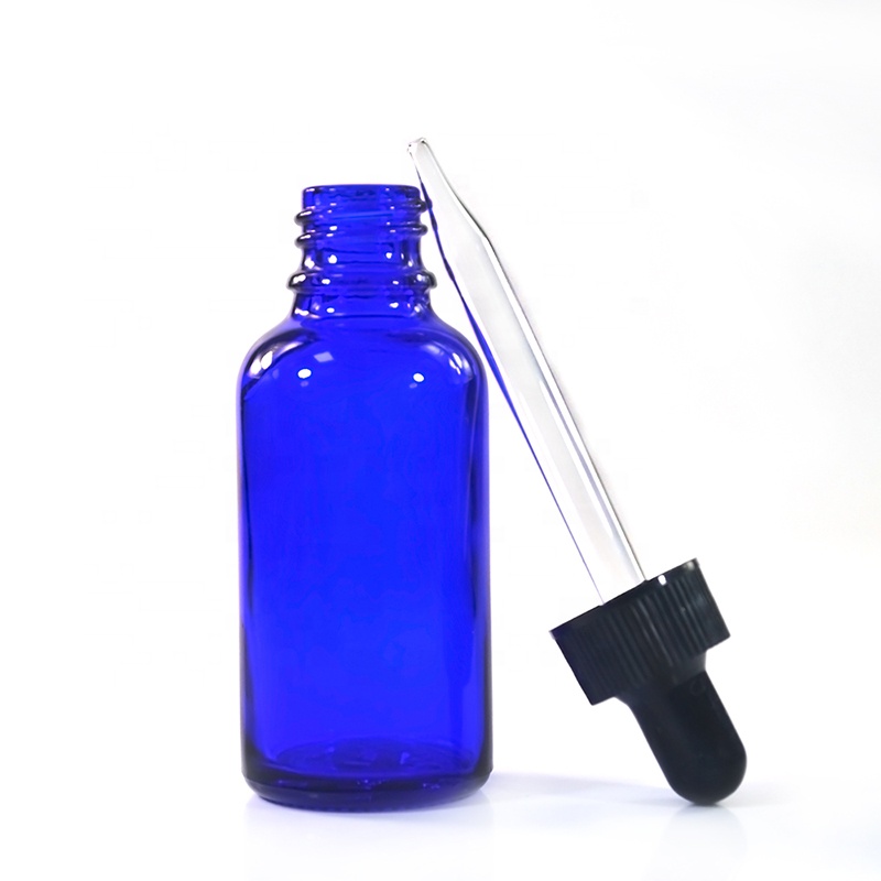 Custom 10ml 15ml 20ml 30ml 50ml 60ml 150ml Black Amber Sliver Blue Clear Glass Dropper Bottles