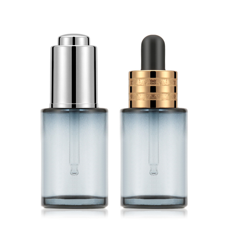 Custom 10ml 30ml 50ml opaque square glass cosmetic serum dropper bottle