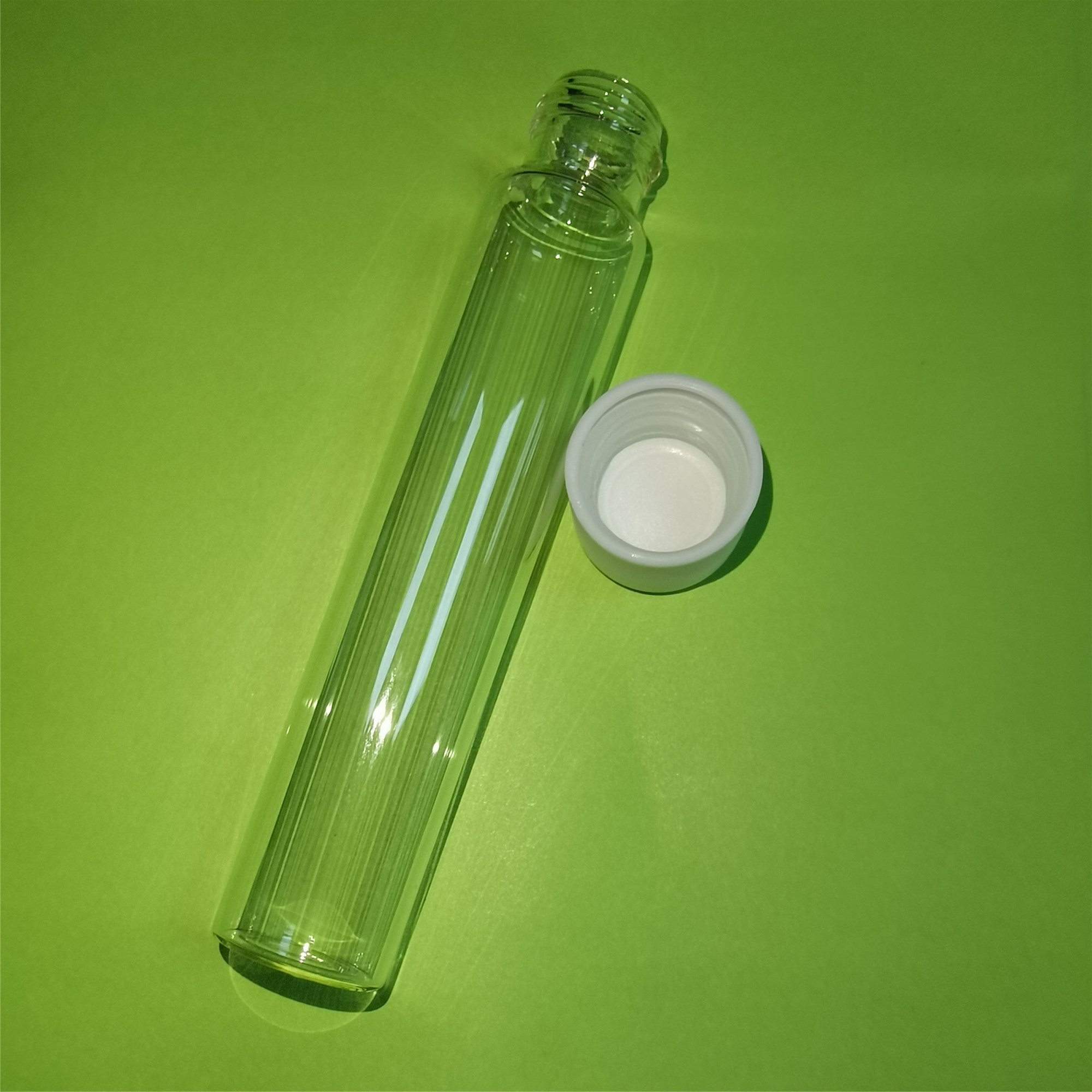 Custom 110mm*22mm clear glass tube childproof cap empty pre-roll joint preroll tubes packaging