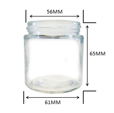 Custom 120g Cosmetic Cream Packaging Glass Jar With ALuminum Lid