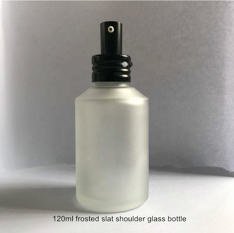Custom 120ml,125ml, 200ml Frosted Slant Shoulder Glass Bottle