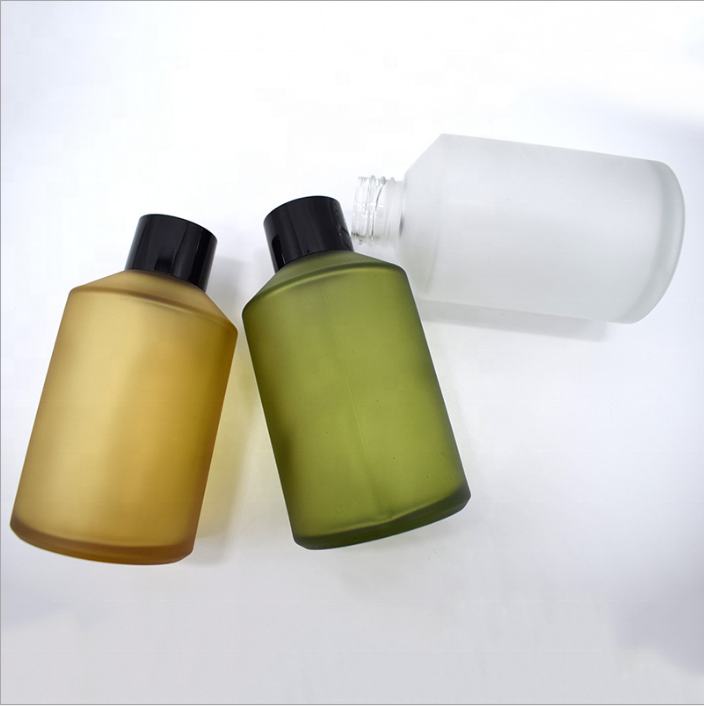 Custom 120ml,125ml, 200ml Frosted Slant Shoulder Glass Bottle