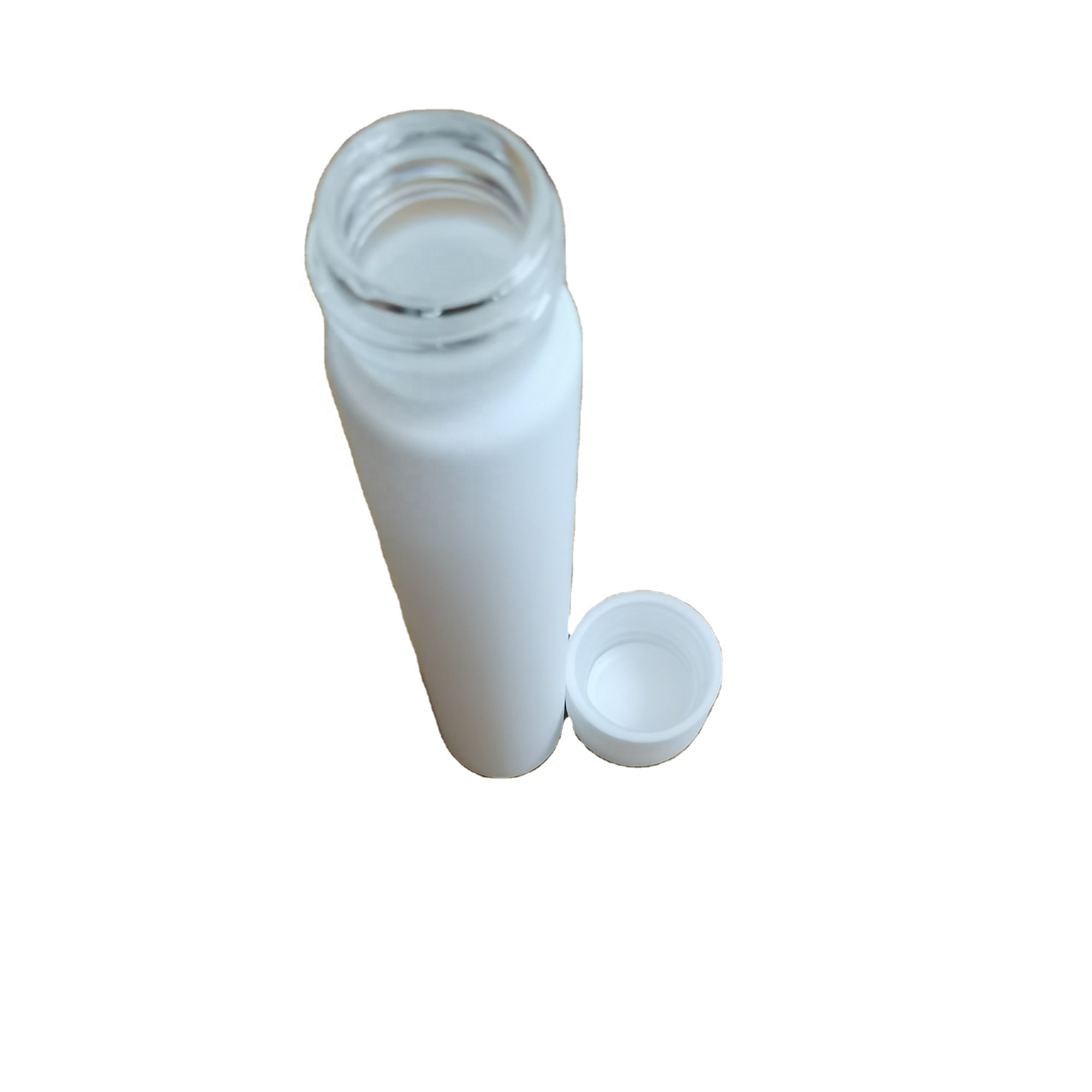 Custom 120mm*22mm Matte White Glass Tube Child Proof Lid Empty Pre-roll Joint Preroll Tubes Packaging