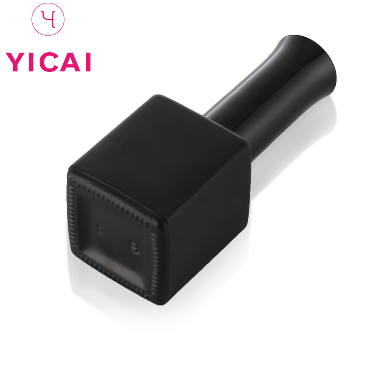 Custom 12ml Black Square Cosmetic Containers Empty Nail Polish Bottle