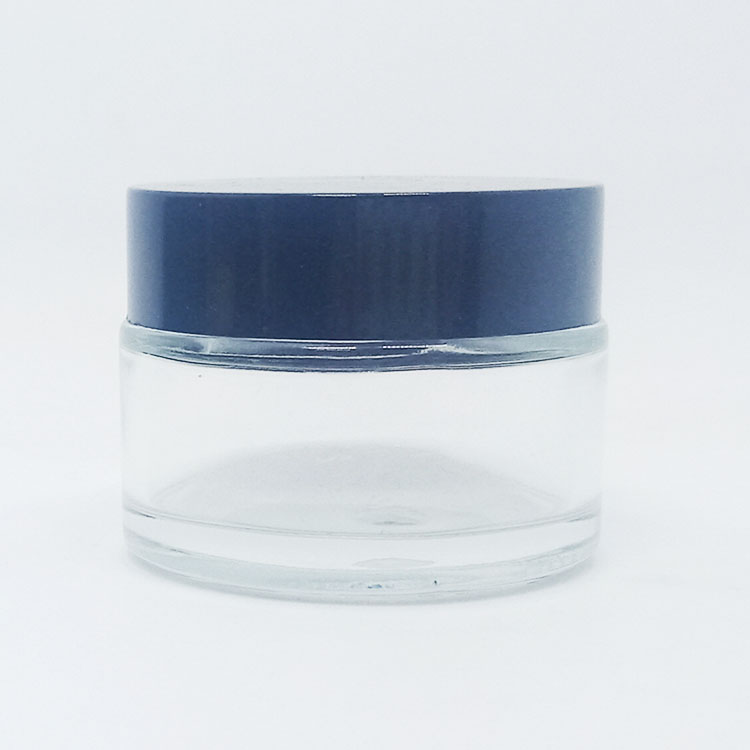Custom 15g 30g 50g plastic black lid matte black cosmetic jar for skin cream