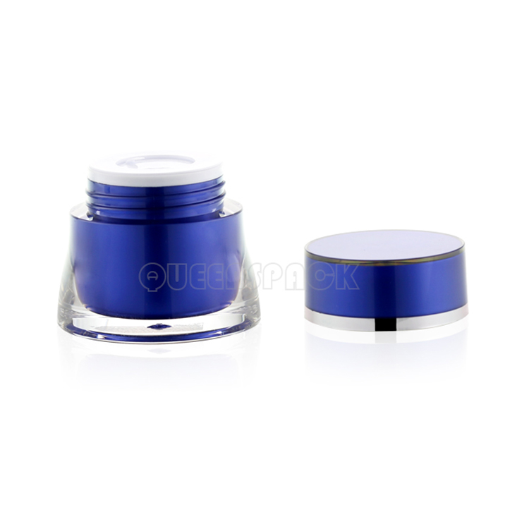 Custom 15ml 30ml 50ml Plastic Cosmetic Jars High-end Cosmetic Containers Plastic Jar With Lid