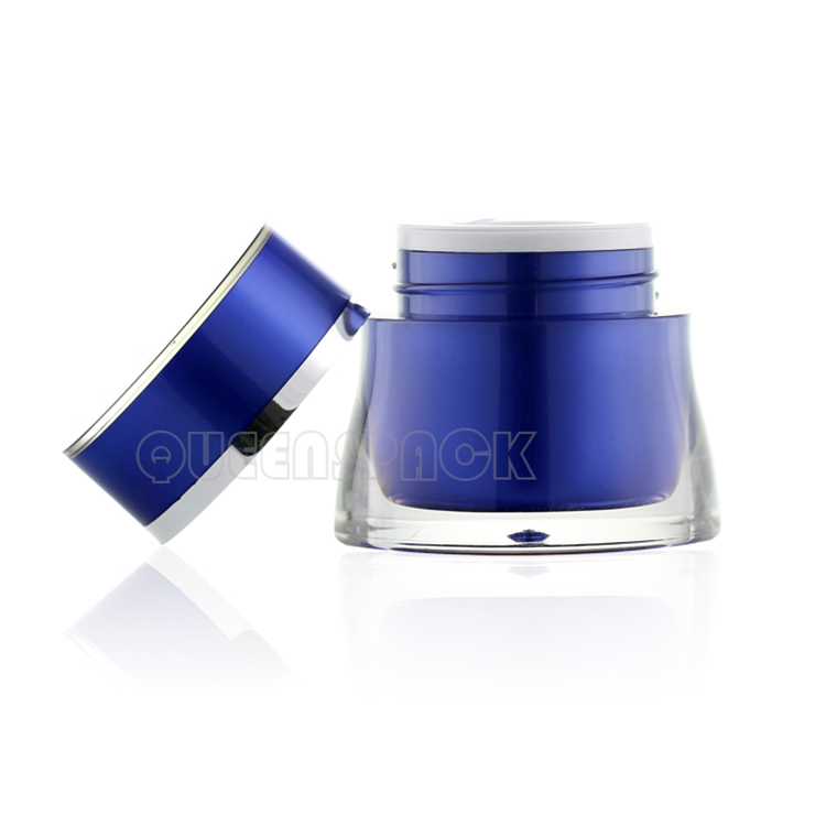 Custom 15ml 30ml 50ml Plastic Cosmetic Jars High-end Cosmetic Containers Plastic Jar With Lid