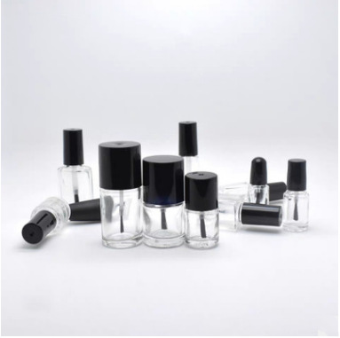 Custom 15ml Empty fancy nails care polish round glass bottles with caps