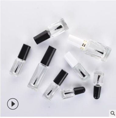 Custom 15ml Empty fancy nails care polish round glass bottles with caps