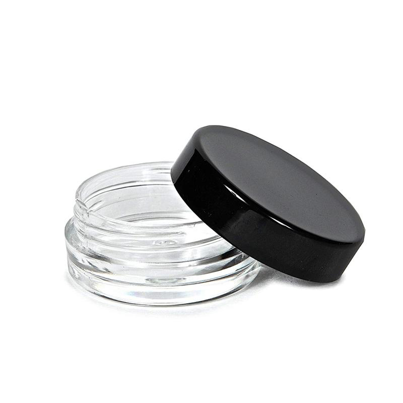 Custom 1oz 2oz 3oz 4oz Empty Clear Container Child Resistant Glass Jar with Lid