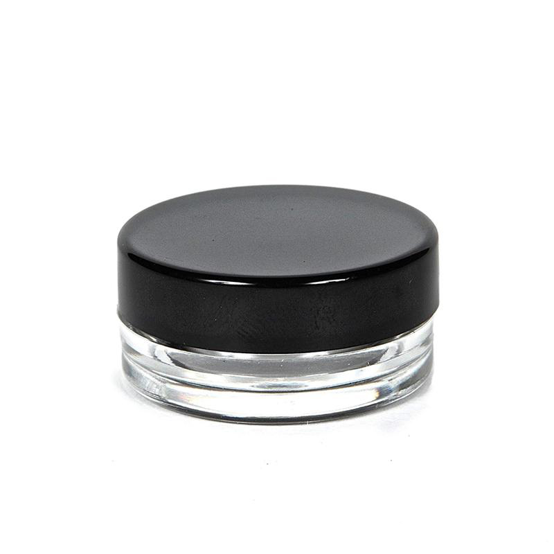 Custom 1oz 2oz 3oz 4oz Empty Clear Container Child Resistant Glass Jar with Lid