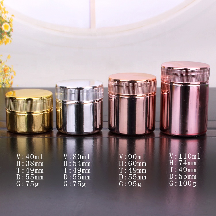 Custom 1oz 2oz 3oz 4oz straight sided childproof glass jar with child resistant lids