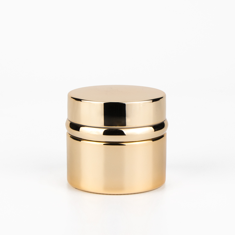 Custom 20 ml 1oz 1.7oz hand cream cosmetic packaging glass container face cream glass jars with gold metallic cap