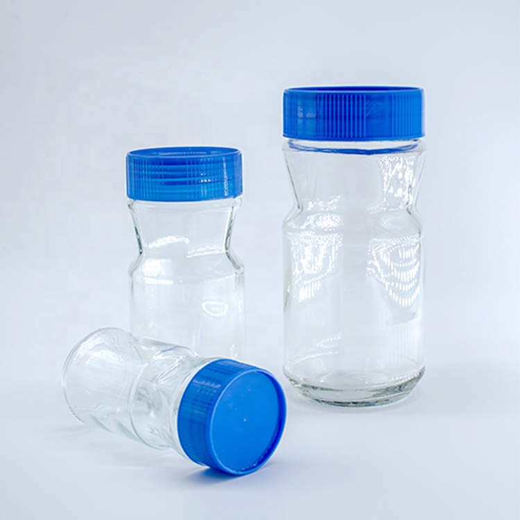 Custom 200ml 400ml 750ml food grade coffee glass storage container with lid