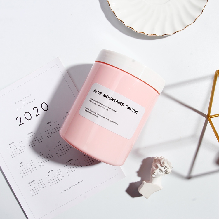 Custom 20oz Skin Care Body Gel Cosmetic PET Plastic Jars Empty Body Scrub Container With Lids