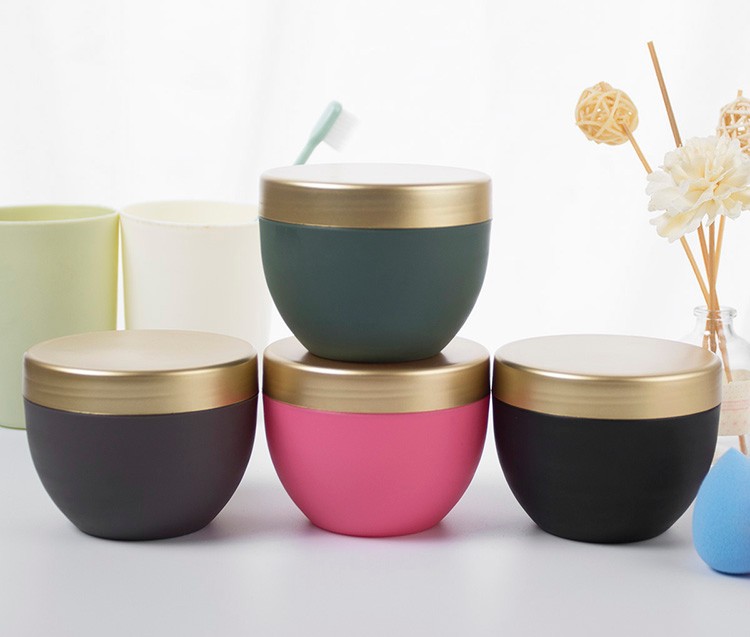 Custom 250ml plastic cosmetic jar for cosmetic container packaging body scrub jar cream jar