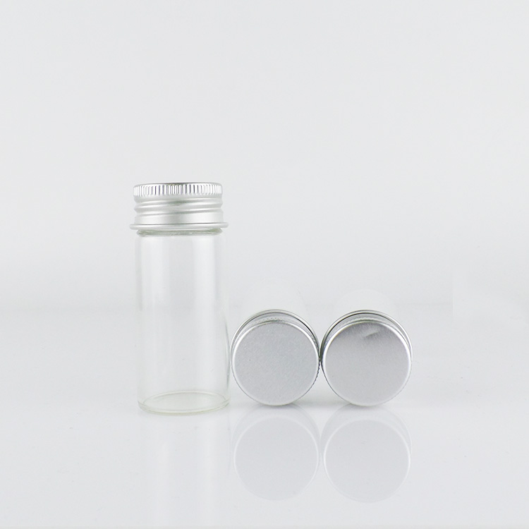 Custom 25ml 30ml 35ml 40ml 100ml Small Essential Oil Clear Tubular Glass bottle With White Screw Cap
