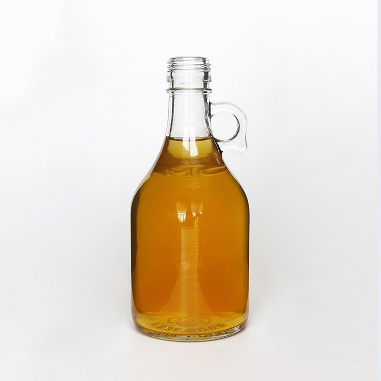 Custom 2L Glass Carboy 64oz Glass Kombucha Brewing Beer Jugs clear Growlers With Screw Cap