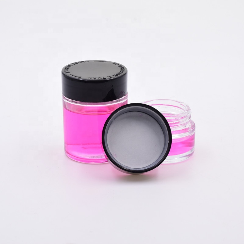Custom 2oz  60ml transparent straight side pharmacy jars packaging weeds jar child resistant glass jar with child proof lid