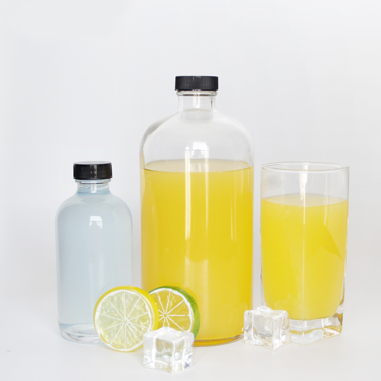 Custom 2oz 8oz 16oz 32oz Empty Glass Fruit Juice Bottle
