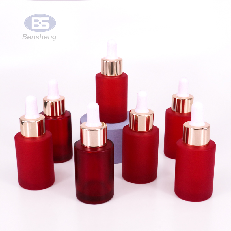 Custom 30ml 50ml 100 ml square rectangle round flat shoulder glass dropper bottle with screen printing with dropper child proof