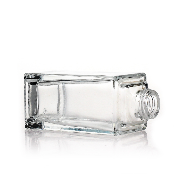 Custom 35ml Unique Cosmetic Packaging Empty Clear Glass Foundation Serum Bottle with Pump Liquid Foundation Glass Bottle