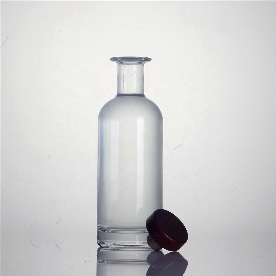 Custom 375ml 500ml 700ml 750ml 1000ml transparent oslo spirit whisky tequila brandy liquor vodka gin glass bottle